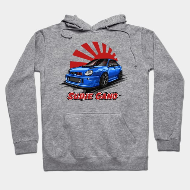 Subie Gang STi - Japan Edition (Blue) Hoodie by Jiooji Project